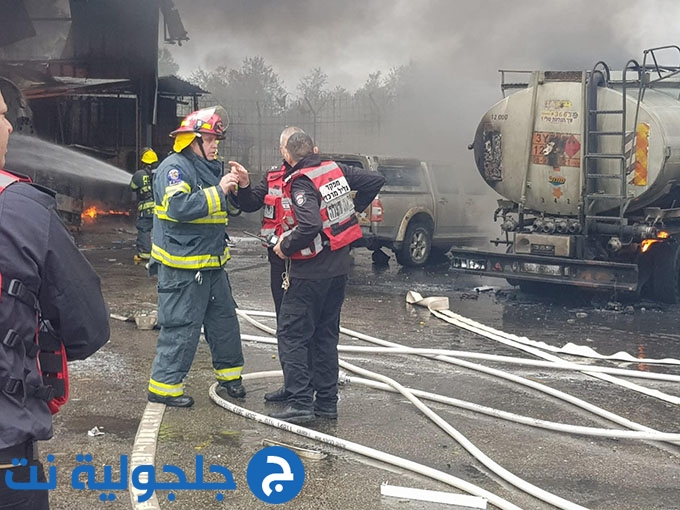 4 إصابات خطيرة جراء إنفجار وقع في مصنع بالمنطقة الصناعية في طمرة